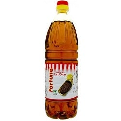 Fortune Kachi Ghani Pure Mustard Oil 1 litre  Pet bottles