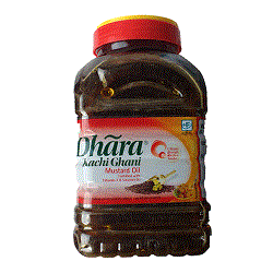 Dhara Kachi Ghani Mustard Oil 2 Ltr PET Jar