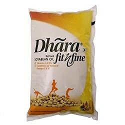 Dhara Fit 'n' Fine Refined Soyabean Oil Pouch